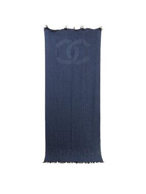 Chanel CC Logo Cashmere Silk Scarf